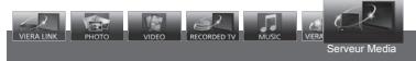 PANASONIC TX-L47ET50E - Affichez [VIERA TOOLS] et sélectionnez [serveur media] - 3