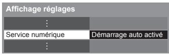 PANASONIC TX-L47ET50E - Sélectionnez [service numérique] et réglez sur [démarrage auto activé] - 1