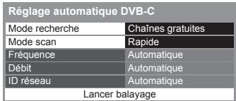 PANASONIC TX-L47ET60E - Réglez la configuration auto (dvb-c) - 1
