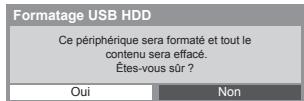 PANASONIC TX-L47ET60E - Mise en garde et confirmation d'utilisation d'un disque dur USB - 2