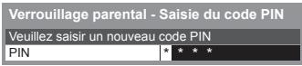 PANASONIC TX-L47ET60E - Entrez le code PIN (4 chiffres) - 1
