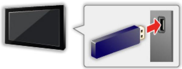 PANASONIC TX-32AS600E - Pour insérer ou-retirer la carte mémoire flash USB - 1