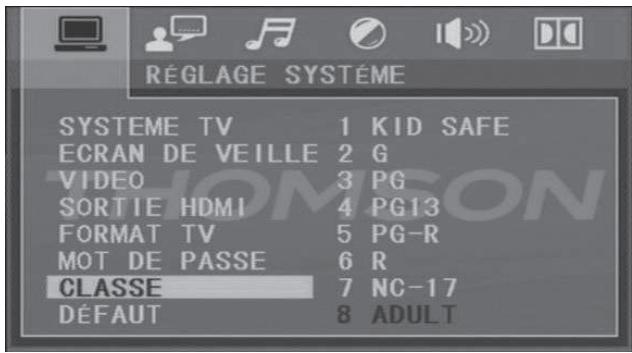 THOMSON DVD120H - Classement - 1