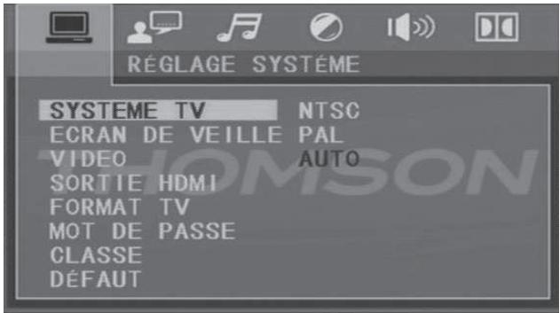 THOMSON DVD120H - Menudeconfigurationgenerale - 1