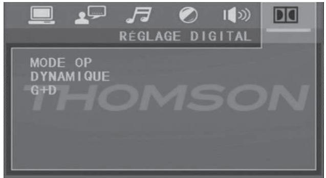 THOMSON DVD120H - Reglage numerique - 1