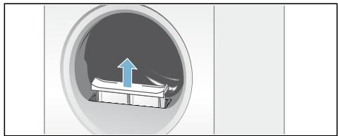 SIEMENS WT47W460FF IQ500 - Nettoyer le filtre à boules après chaque séchage : - 1