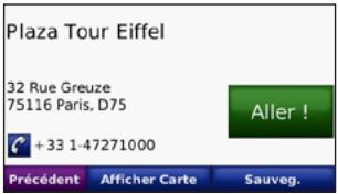 GARMIN VOLVO - Options de la page aller - 1
