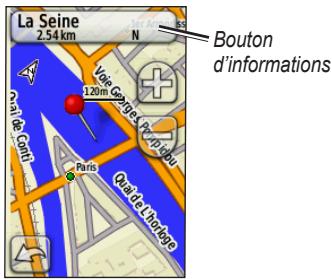 GARMIN DAKOTA 20 - Pour afficher des informations détaillées sur un point de la carte : - 1