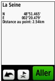 GARMIN DAKOTA 20 - Pour enregistrer un waypoint sur la page carte : - 1