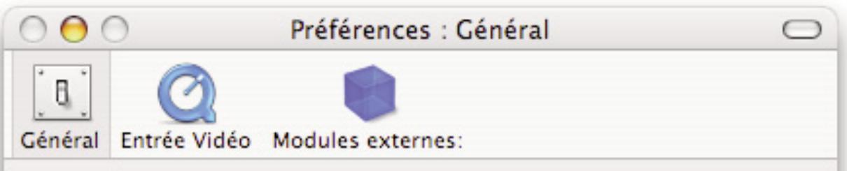 MIGLIA TVMAX - Les préférences sont divisées en trois sections: - 1