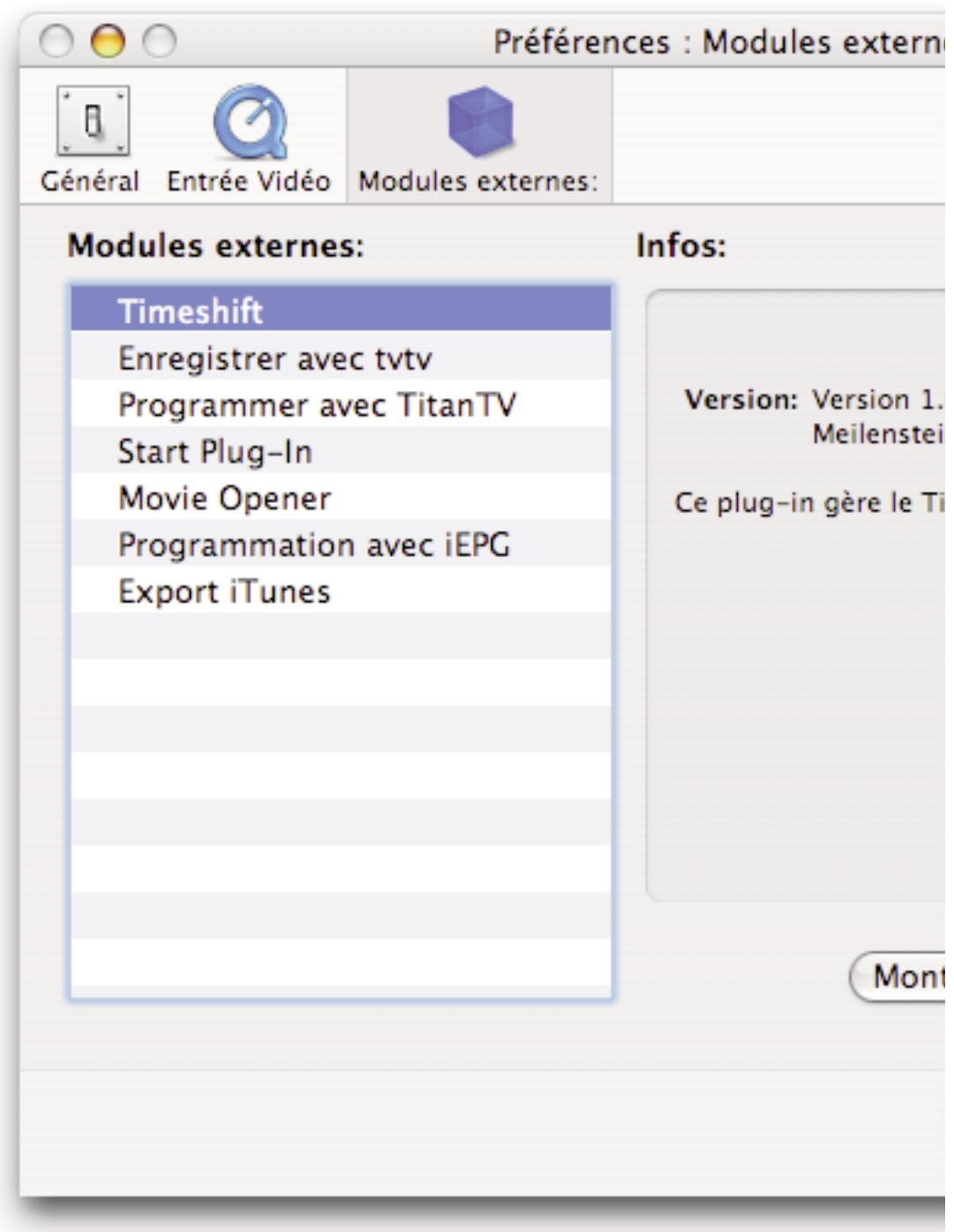 MIGLIA TVMAX - le menu plug-ins - 1