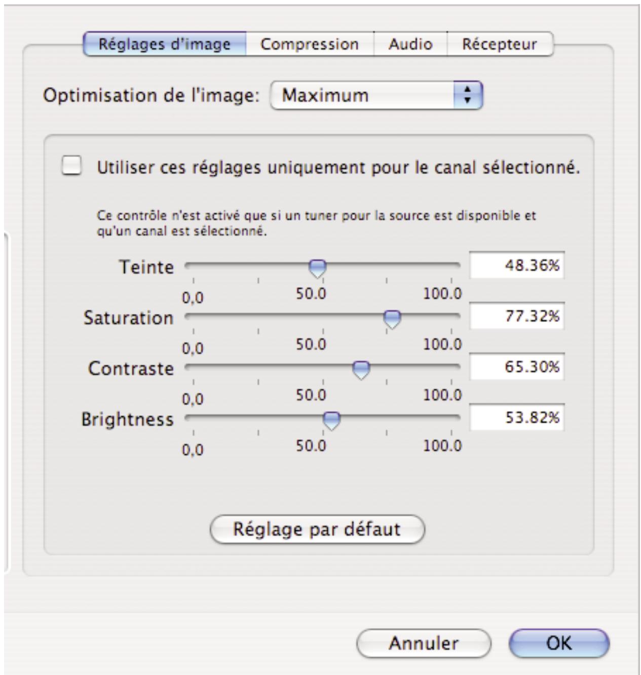 MIGLIA TVMAX - ajuster les réglages vidéo - 1