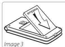 EMPORIA FLIPBASIC F220 - Insérer et charger la batterie - 1
