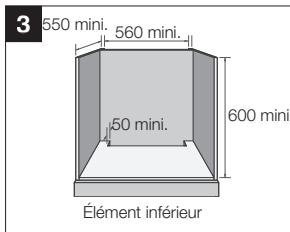 3 550 mini. 560 mini. 50 mini. 600 mini. Élement inférieur