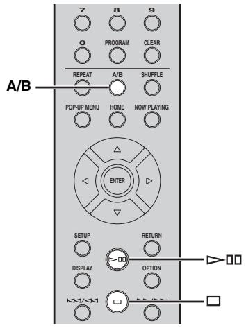 YAMAHA CD-N301 - Utilisation du mode de répétition de lecture a-b - 2