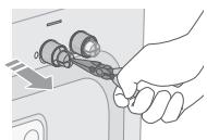 SAMSUNG WD90J6410AW - Nettoyage du filtre d'arrivée d'eau - 1