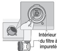 SAMSUNG WD90J6410AW - Nettoyage du filtre à impuretés - 4