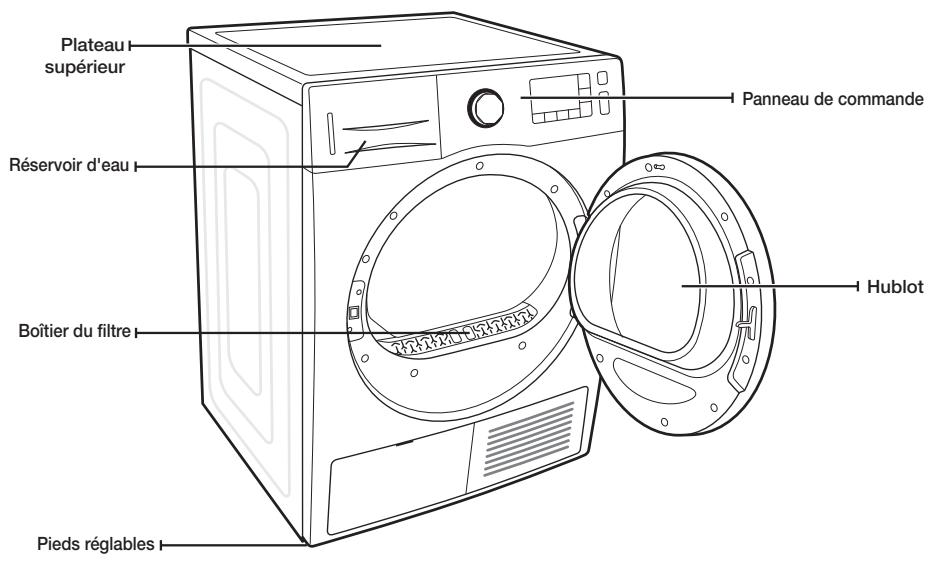 SAMSUNG DV80F5E5HGW - EXTÉRIEUR DU SÉCHE-LINGE - 1