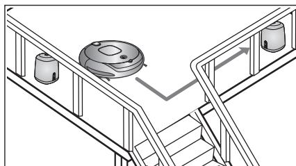 SAMSUNG NAVIBOT SR8855 - Pour les tapis munis de longues franges, repliez ces dernières sous le tapis. - 2