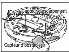 SAMSUNG SR8751 NAVIBOT LIGHT - Retirez régulièrement toute substance étrangère accumulée sur les capteurs d'obstacles et d'escarpement. - 1