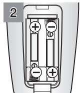 SAMSUNG SR8751 NAVIBOT LIGHT - ■ Mise en place des piles de la télécommande - 2