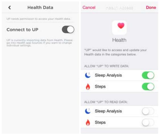 JAWBONE UPMOVE BLEU - Connexion avec App santé d'Apple - 4
