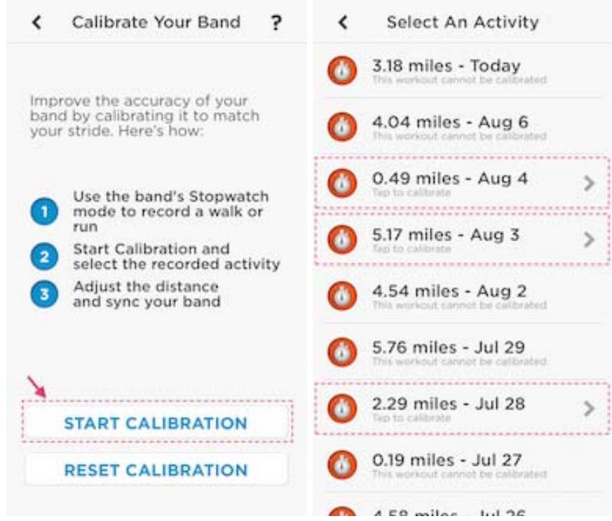 JAWBONE UPMOVE BLEU - Comment calibrer: - 3