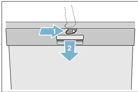 SIEMENS SN658X02ME - Pour ouvrir la porte avec la protection enfants (verrouillage de porte) activée, procédez comme ceci : - 1