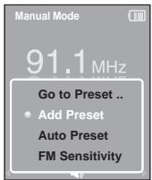 SAMSUNG YP-K3JAG - Pour régler manuellement les fréquences - 1