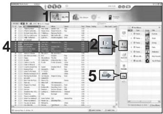 SAMSUNG YP-K3JAG - Transfert de fichiers musicaux sur une liste de lecture - 1