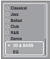 SAMSUNG YP-K3JAG - Réglage du son 3D et des basses - 1