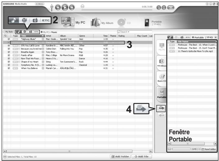 SAMSUNG YP-K3JAG - Sélectionnez les fichiers que vous souhaitez ajouter et cliquez sur (ouvrir). - 3