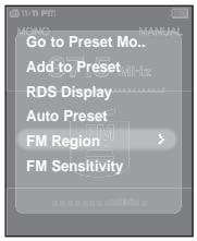 SAMSUNG YP-T9BAB - Réglage de l'affichage RDS - 3