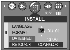 SAMSUNG KENOX D7 - Paramétrage de la Date/Heure - 1