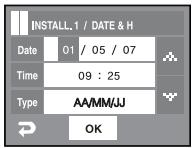 SAMSUNG VLUU L74WIDE - [Paramétrage de la date, de l'heure et du type de date] - 1