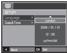 SAMSUNG VLUU NV4 - Paramétrage de la date, de l'heure et du type de date - 1