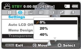 SAMSUNG SMX-C14LP - Menu design (conception menu) - 1