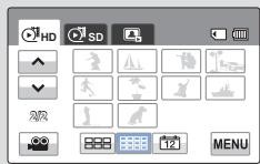 SAMSUNG HMX-T11WP - Pour changer le type d'affichage des miniatures - 2