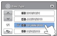 SAMSUNG HMX-T11WP - Date/Time Set (Régl date/heure) - 2