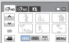 SAMSUNG HMX-T11WP - Pour changer le type d'affichage des miniatures - 1