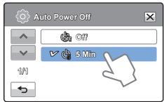 SAMSUNG HMX-T11WP - Auto Power Off (Arrêt automatique) - 1