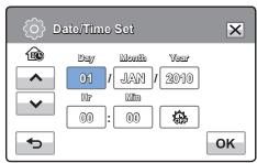 SAMSUNG HMX-T11WP - Date/Time Set (Régl date/heure) - 1