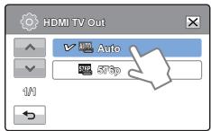 SAMSUNG HMX-T11WP - Éléments de sous-menu - 1
