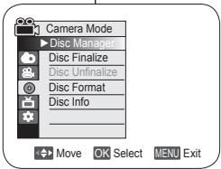 SAMSUNG DIGITAL CAM - Modifier le nom d'un disque (Info disque - Renommer) DVD-RW/+RW/-R/+R DL - 1