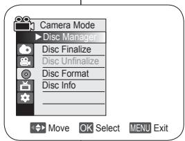 SAMSUNG DIGITAL CAM - Informations sur le disque (Info disque) DVD-RW/+RW/-R/+R DL - 1