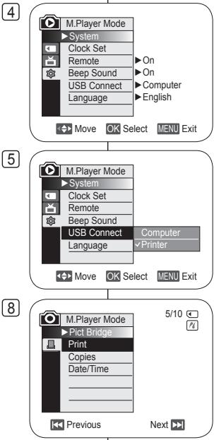 SAMSUNG DIGITAL CAM - Connexion à une imprimante (Conn. USB) - 1