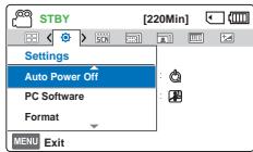 SAMSUNG HMX F900 - Auto Power Off (Arrêt automatique) - 1