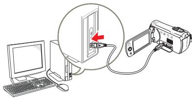 SAMSUNG HMX F900 - ÉTAPE 4 : Sauvegarde de vidéos / photos enregistrées - 1