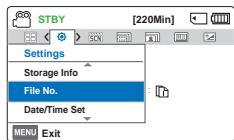 SAMSUNG HMX F900 - File No. (N° fichier) - 1