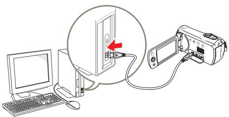 SAMSUNG HMX F900 - Etape 1. Raccordement du câble USB - 1